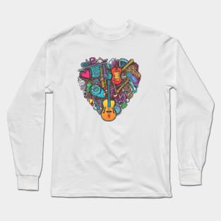 Music is my heart Long Sleeve T-Shirt